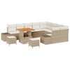 vidaXL Gartensofa-set 12 stk. Beige Poly-Rattan