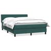 vidaXL Boxspringbett mit Matratze Dunkelgr&uuml;n 160x220 cm Samt