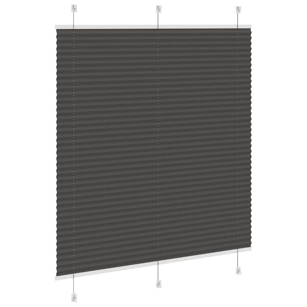 vidaXL Plissee Schwarz 115x150 cm Stoffbreite 114,4 cm Polyester