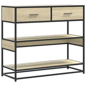 vidaXL Konsolentisch Sonoma-Eiche 90x35x80 cm Holzwerkstoff