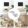 vidaXL Flush-Montagehalterung 2 pcs Silber 75 x 66 x 1,4 mm Stahl