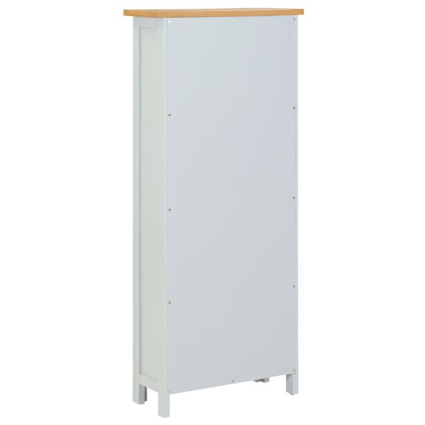 vidaXL Medienschrank 50x22x122 cm Massivholz Eiche