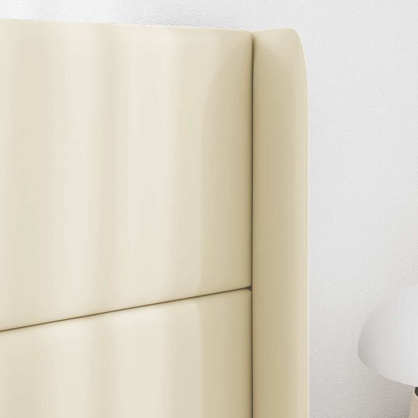 vidaXL Kopfteil Ohr Creme 80 x 16 x 4 cm PVC