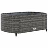 vidaXL 9-tlg. Garten-Sofagarnitur mit Kissen Grau Poly Rattan