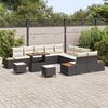vidaXL Gartensofa-set 13 pcs Schwarz Poly-Rattan