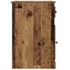 vidaXL Schreibtisch mit T&uuml;r Altholz 50 x 115 x 75 cm Holzwerkstoff