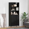 vidaXL Highboard Schwarz Eichen-Optik 69,5 x 34 x 180 cm Holzwerkstoff
