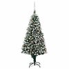 vidaXL K&uuml;nstlicher Weihnachtsbaum mit LEDs Kugeln Zapfen 240 cm