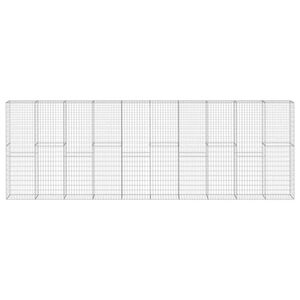 vidaXL Gabionenwand mit Abdeckung Verzinkter Stahl 600&times;30&times;200 cm