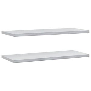 vidaXL Wandregale 2 Stk. 100x40 cm Silbern Edelstahl