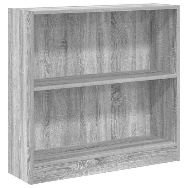 vidaXL B&uuml;cherregal Grau Sonoma 80x24x76cm Holzwerkstoff