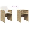vidaXL Gartenstühle mit Kissen 4 Stk. Beige Poly Rattan