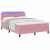 vidaXL Boxspringbett mit Kopfteil Rosa 160 x 200 cm Samt
