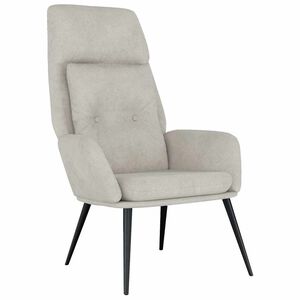 vidaXL Relaxsessel Hellgrau Wildleder-Optik