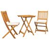 vidaXL Garten Bistro Set 3 Stk. Braun Massivholz Akazie