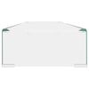 vidaXL TV-Tisch/Bildschirmerhöhung Glas Transparent 110x30x13 cm
