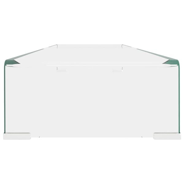 vidaXL TV-Tisch/Bildschirmerhöhung Glas Transparent 110x30x13 cm