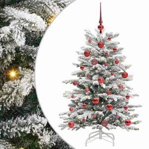 vidaXL K&uuml;nstlicher klappbarer Weihnachtsbaum Wei&szlig; 120 cm PE und PVC