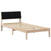 vidaXL Bettgestell Braun und Schwarz 90 x 190 cm Massivholz Kiefer