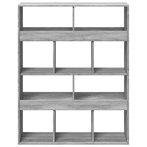 vidaXL B&uuml;cherregal Grau Sonoma 100x33x125,5 cm Holzwerkstoff
