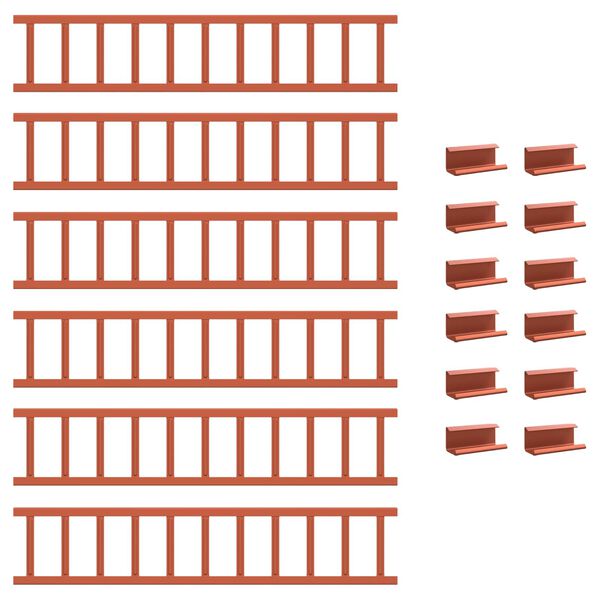 vidaXL Dachschneeschild Rot 600 x 2,5 x 20 cm Stahl