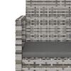 vidaXL 3-tlg. Garten-Lounge-Set mit Kissen Poly Rattan Grau