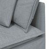 vidaXL Modulares Sofa mit Kissen Stoff Hellgrau