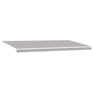 vidaXL Ausziehbare Markise Hellgrau 600 x 350 cm Stoff und Aluminium