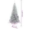 vidaXL Weihnachtsbaum mit 300 LEDs mit St&auml;nder Silber 210 cm PET