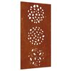vidaXL Garten-Wanddeko 105x55 cm Cortenstahl Blatt-Design