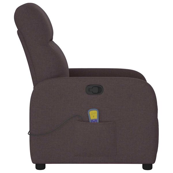 vidaXL Massagesessel Dunkelbraun Stoff
