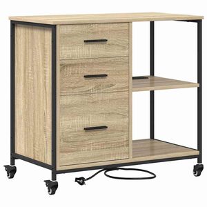 vidaXL Schrank mit Ladestation 76 x 41 x 72 cm Holzwerkstoff