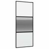 vidaXL Glast&uuml;r 90 x 2 x 205 cm Aluminium Schwarz