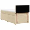 vidaXL Boxspringbett mit Matratze Creme 100x200 cm Stoff