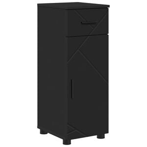vidaXL Badezimmerschrank Schwarz 30 x 35 x 80 cm Holzwerkstoff, Metall