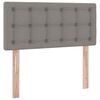 vidaXL Bett mit Stauraum und LED mit Matratze Taupe 100 x 200 cm Stoff