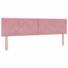 vidaXL Boxspringbett mit Kopfteil Rosa 180 x 200 cm Samt