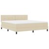 vidaXL Boxspringbett mit Matratze Creme 180 x 200 cm Stoff