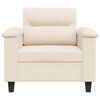 vidaXL Sessel Beige 60 cm Mikrofasergewebe