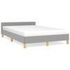 vidaXL Bettgestell ohne Matratze Hellgrau 120x200 cm Stoff