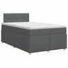 vidaXL Boxspringbett mit Matratze Dunkelgrau 120 x 190 cm Stoff