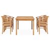 vidaXL 5-tlg. Garten-Essgruppe Massivholz Teak
