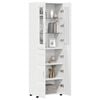 vidaXL Highboard mit Regal FLORIN Wei&szlig; 60 x 35 x 182 cm Holzwerkstoff