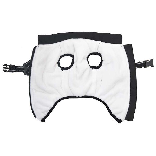 vidaXL Hundemantel mit Geschirr Wasserdicht Reflektierend Schwarz L36