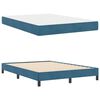 vidaXL Boxspringbett mit Matratze Dunkelblau 160 x 200 cm Stoff