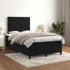 vidaXL Boxspringbett mit Matratze Schwarz 120x190 cm Samt
