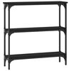 vidaXL Konsolentisch Schwarz 75x22,5x75 cm Holzwerkstoff