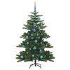 vidaXL K&uuml;nstlicher klappbarer Weihnachtsbaum Gr&uuml;n 150 cm PVC und Stahl