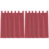 vidaXL Voile Vorhänge mit Schlaufen 2 Stk. Weinrot 140x140 cm