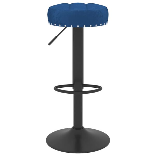 vidaXL Barhocker 2 Stk. Blau Samt